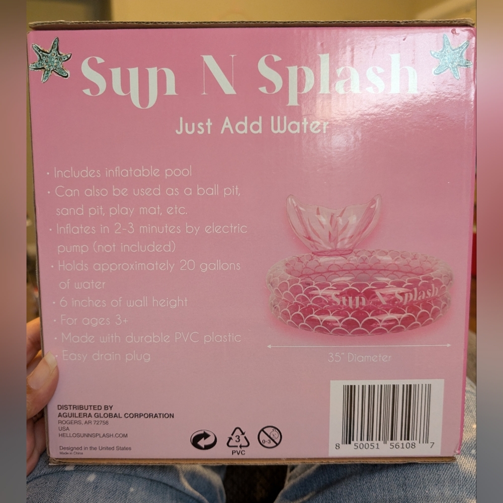Pink Inflatable Kids Pool - Picture 5 of 6